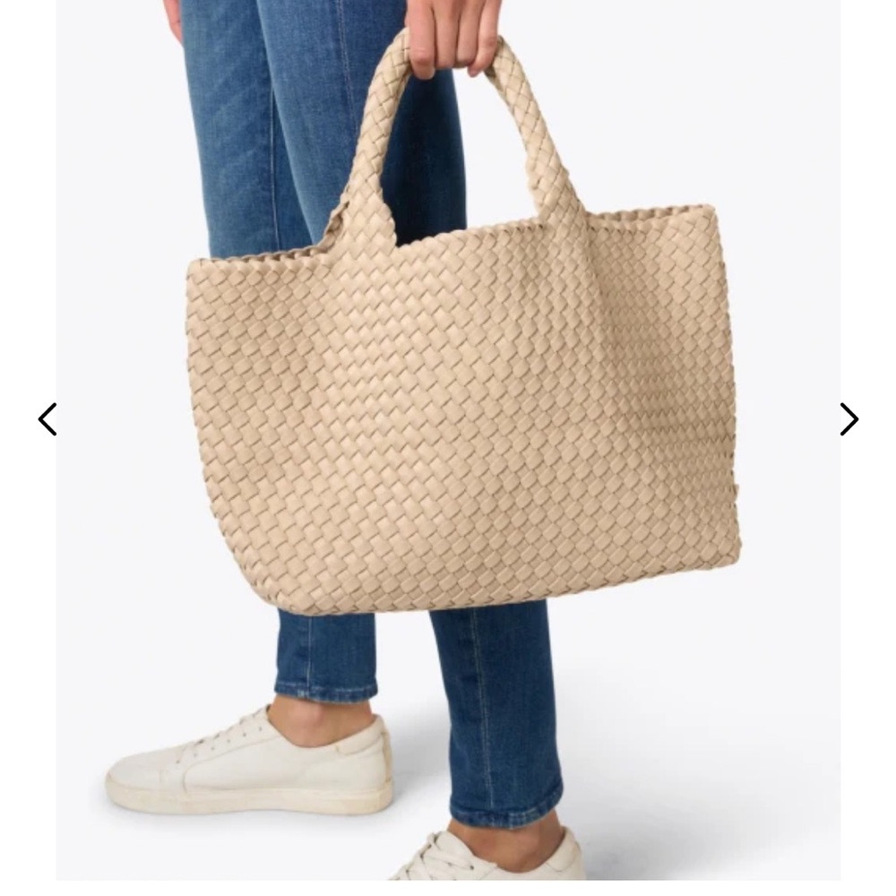 NAGHEDI St. Barths Medium Ecru Woven Tote Bag